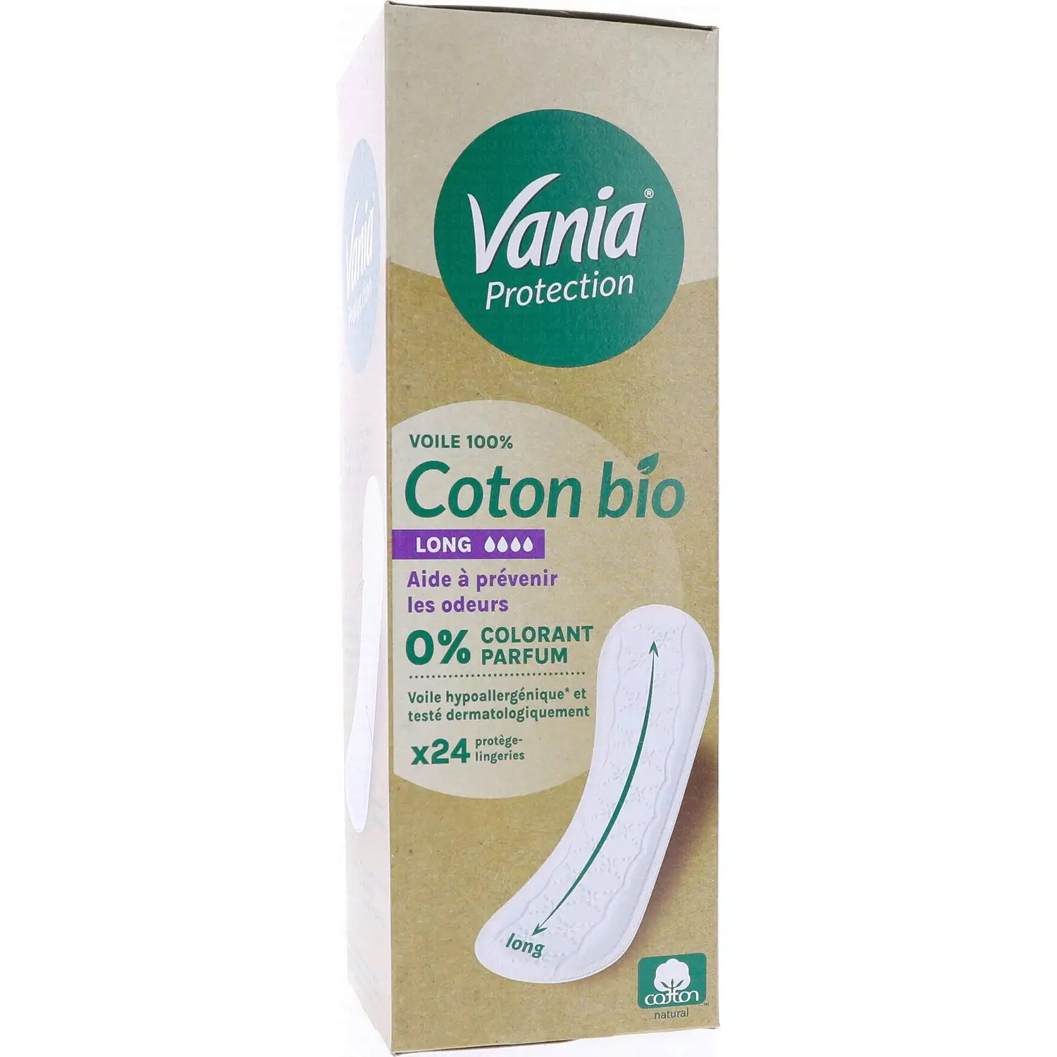 Vania Confort Coton Bio Long 24 Protège Lingeries